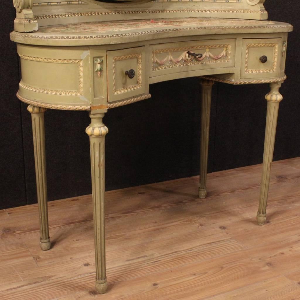 20th Century Italian Painted Dressing Table in Louis XVI Style 1