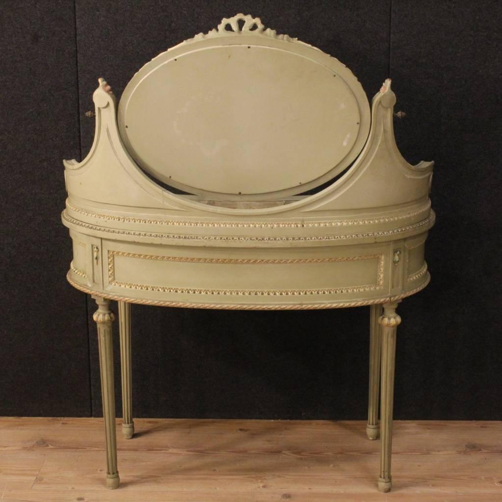 20th Century Italian Painted Dressing Table in Louis XVI Style 3