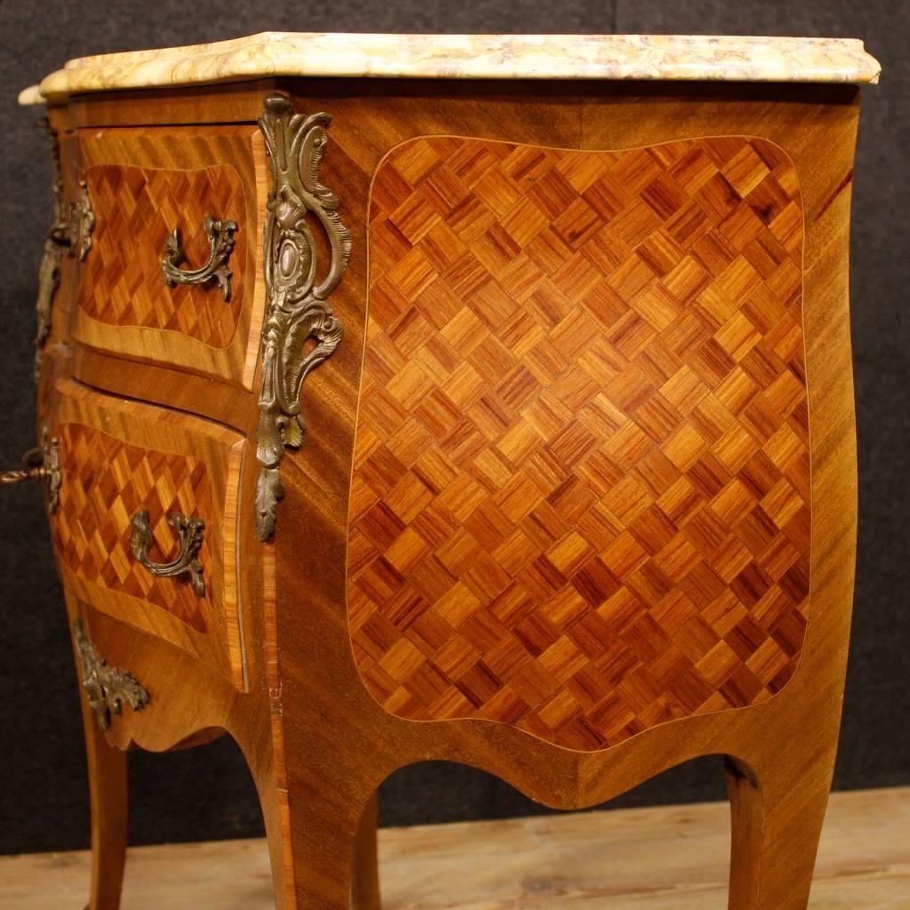 20th Century French Inlaid Dresser in Louis XV Style with Marble Top 3