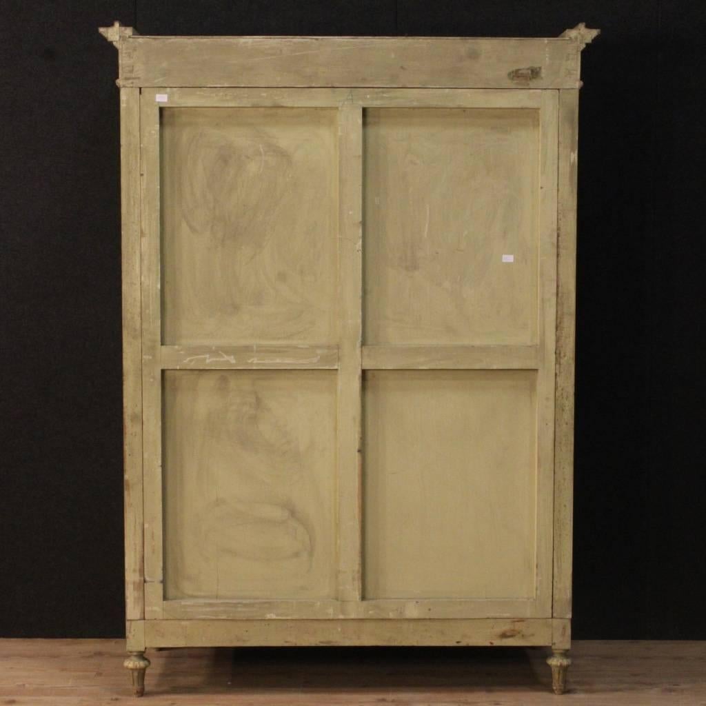 20th Century Italian Lacquered and Painted Wardrobe in Louis XVI Style 6