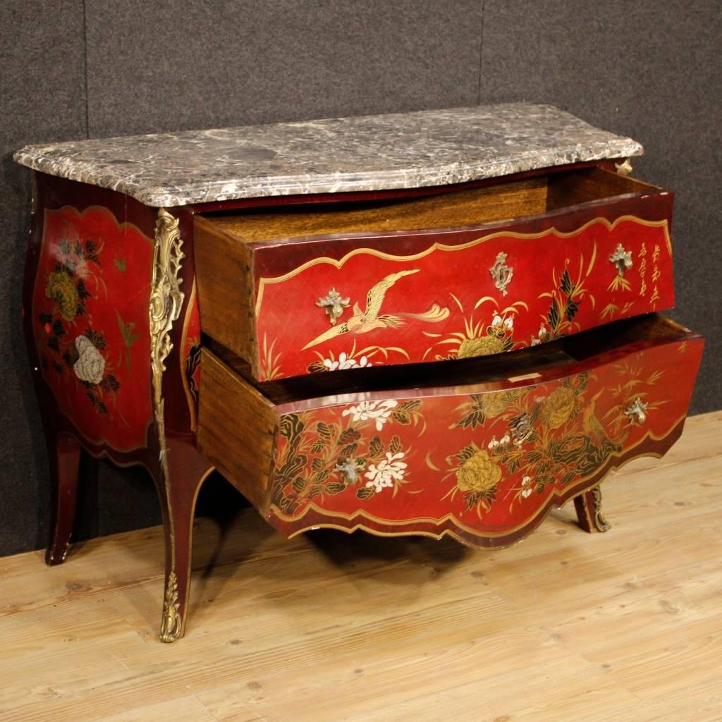 20th Century French Lacquered Chinoiserie Dresser in Louis XV Style 2