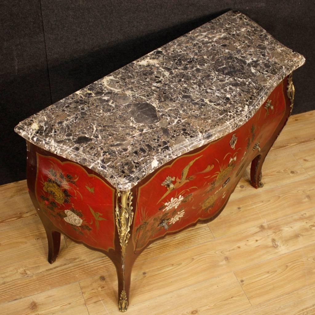 20th Century French Lacquered Chinoiserie Dresser in Louis XV Style 3