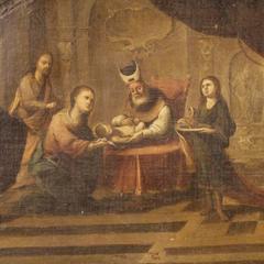 18th Century Spanish Painting Circumcision of Jesus