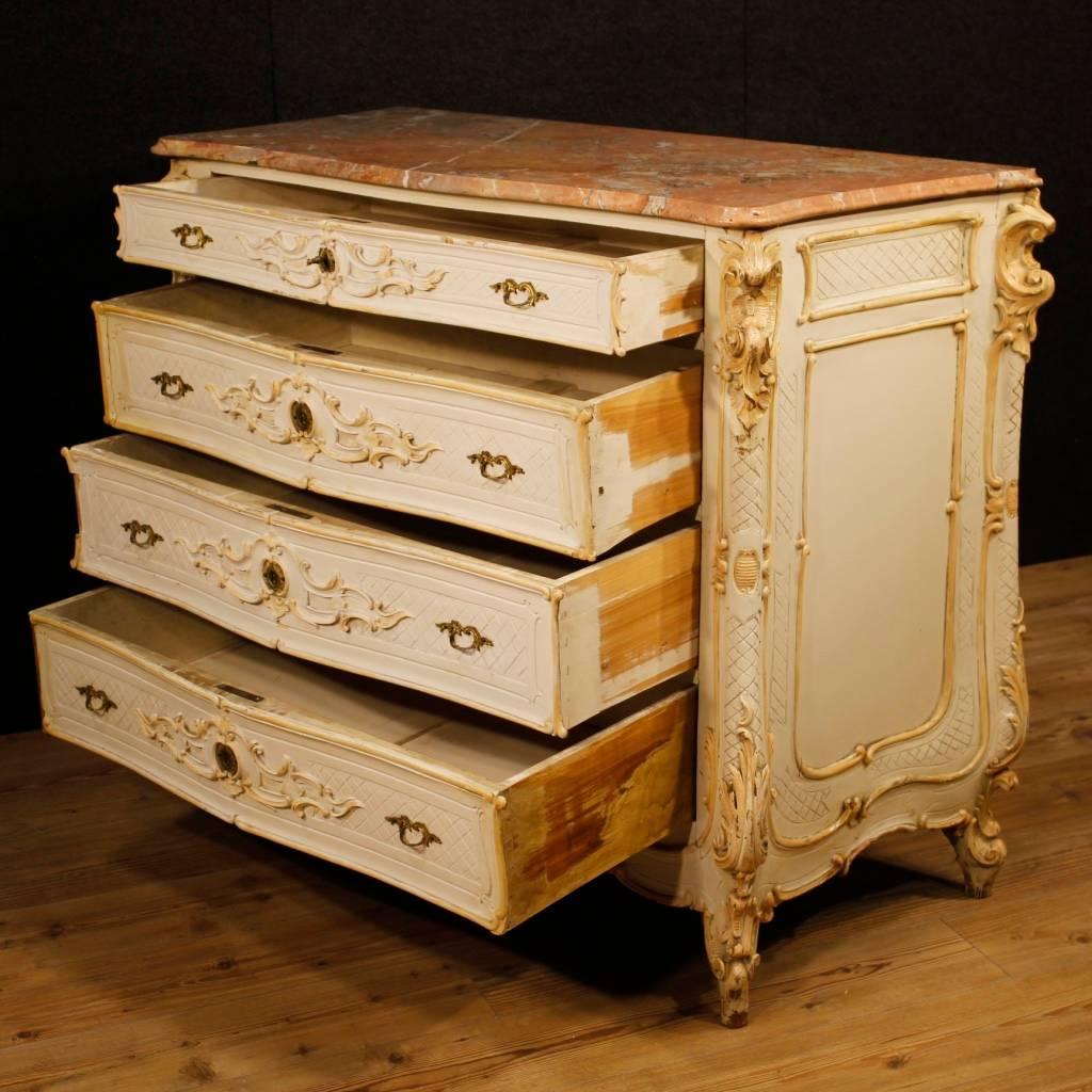 20th Century Italian Lacquered Commode with Marble Top 6