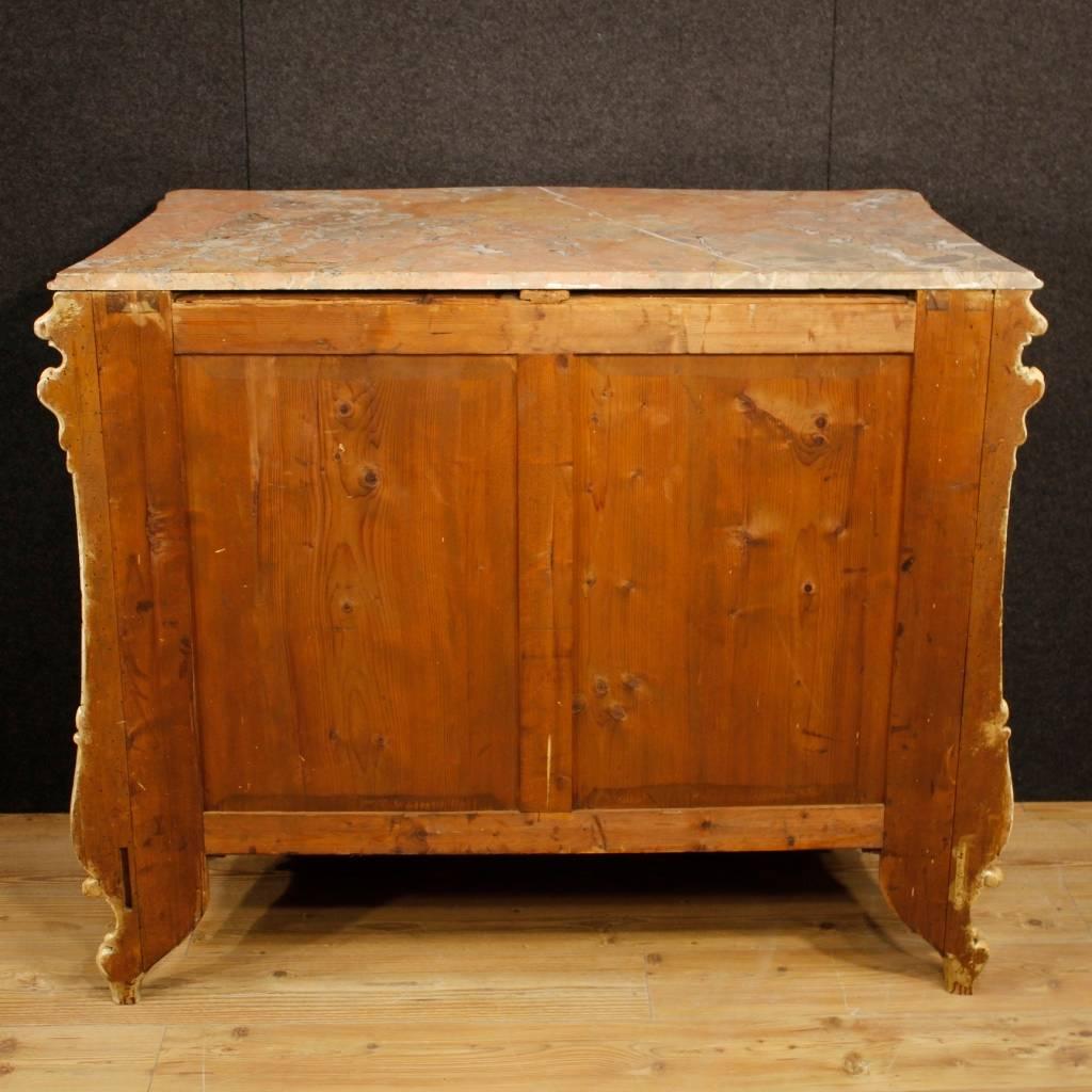 20th Century Italian Lacquered Commode with Marble Top 7