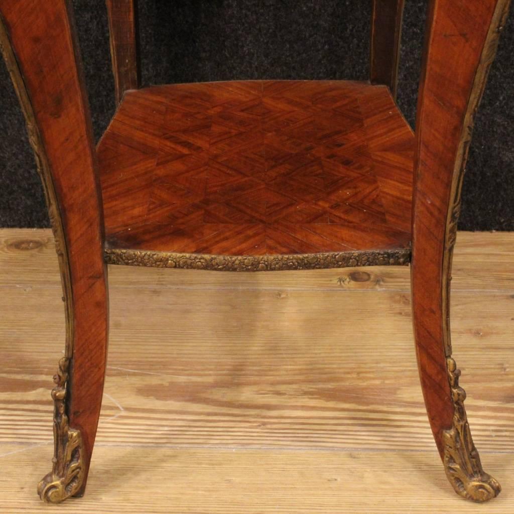 20th Century French Inlaid Side Table in Rosewood with Bronzes In Good Condition In Vicoforte, Piedmont