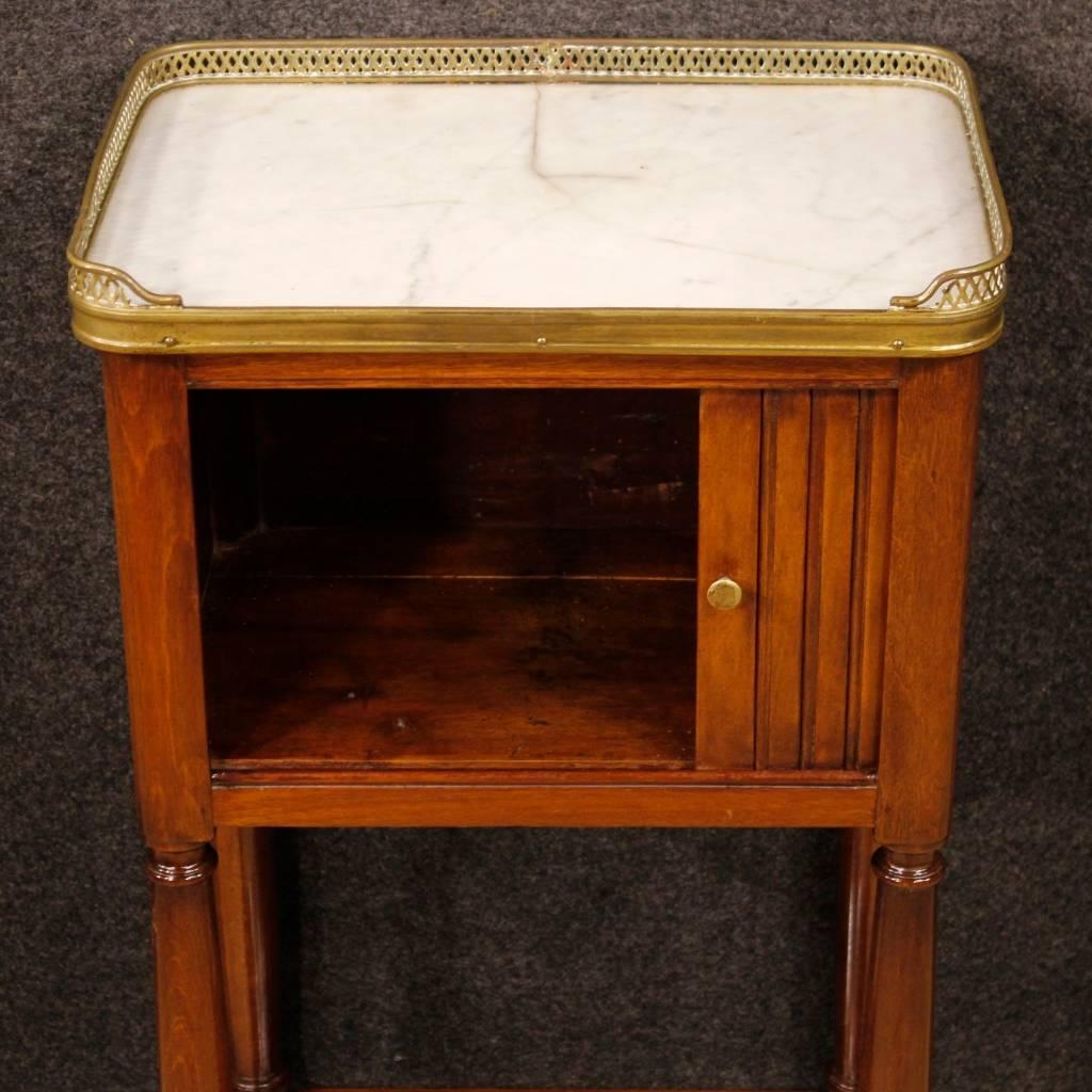 20th Century French Nightstand in Mahogany with Marble Top 2