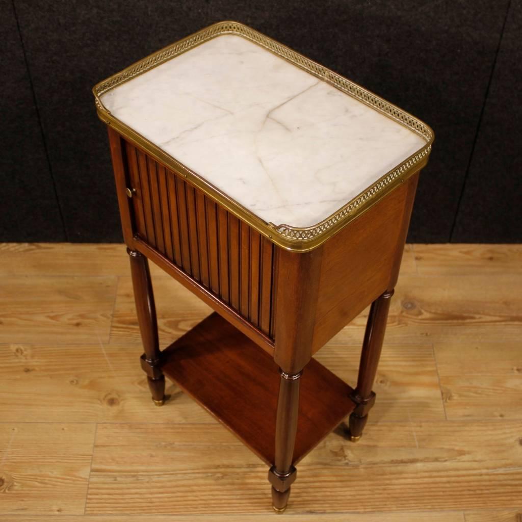 20th Century French Nightstand in Mahogany with Marble Top 5