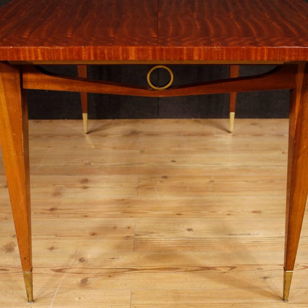 20th Century Design Dining Table in Mahogany In Good Condition In Vicoforte, Piedmont