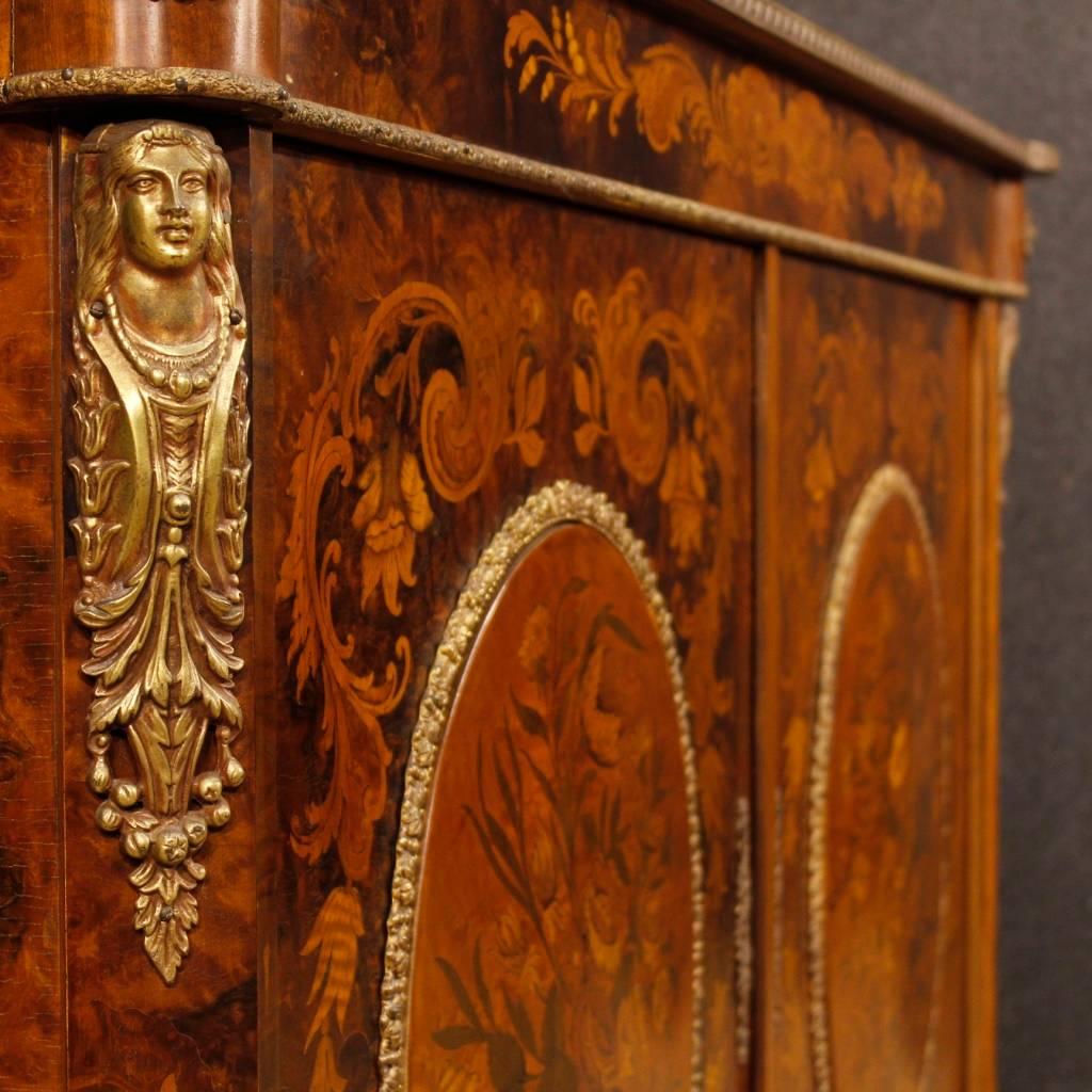 20th Century, French Sideboard with Floral, Inlay 1
