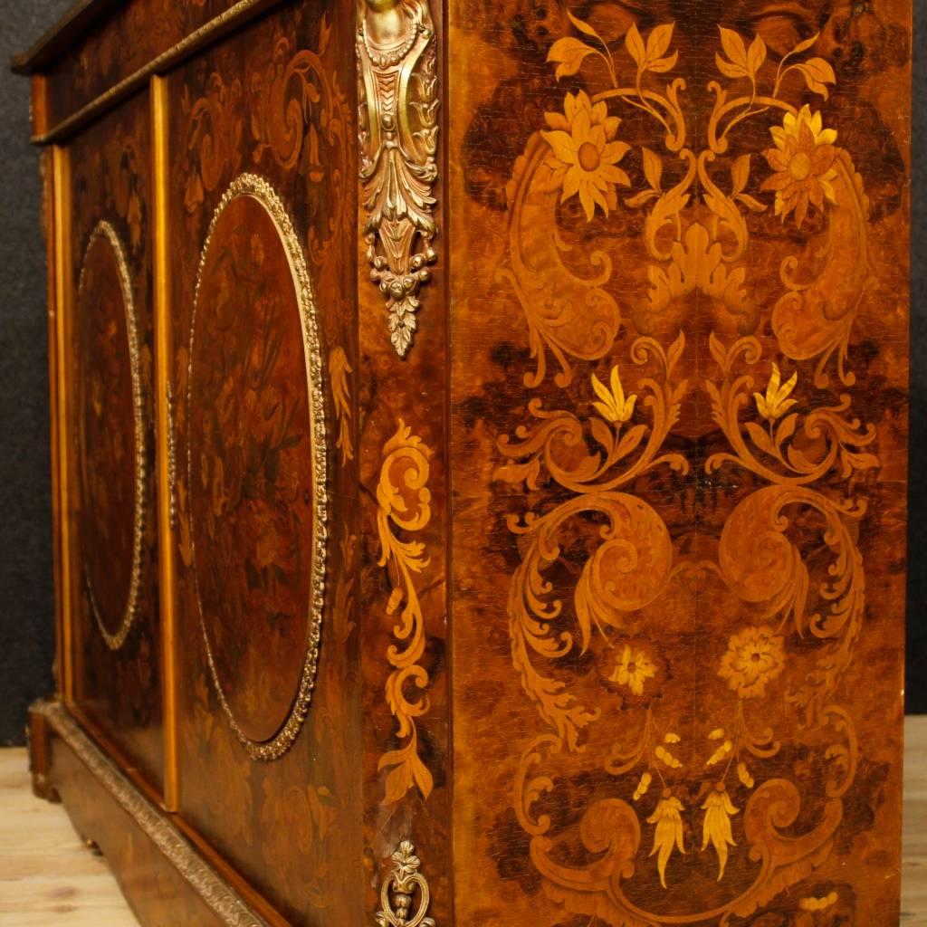 20th Century, French Sideboard with Floral, Inlay 5