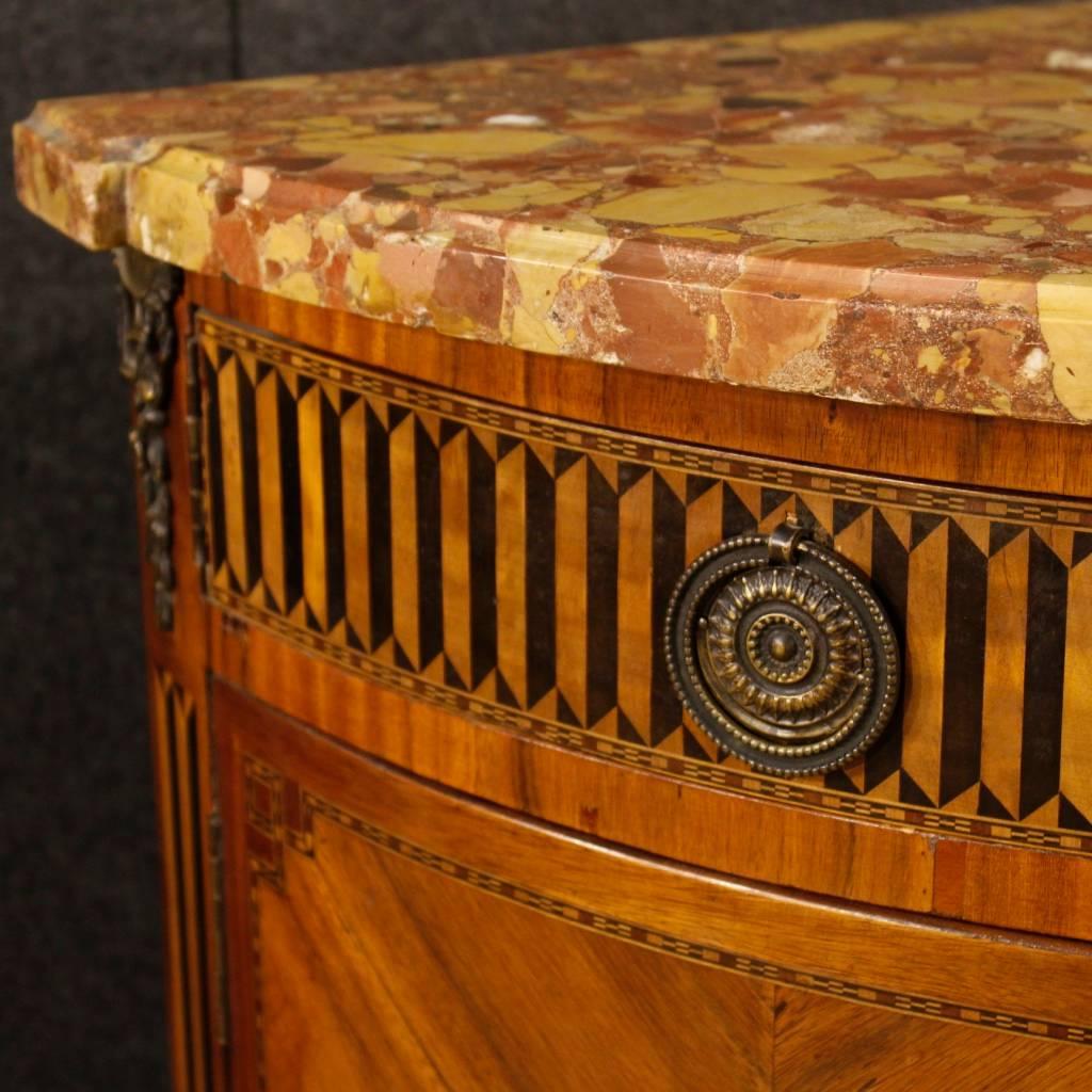 19th Century French Inlaid Demi Lune Dresser in Louis XVI Style 5
