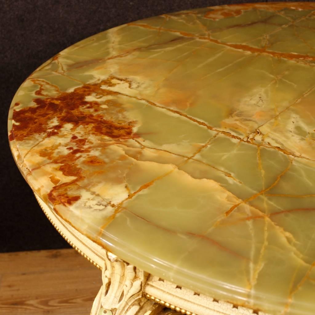 20th Century Italian Lacquered and Gilt Table in Louis XV Style 2