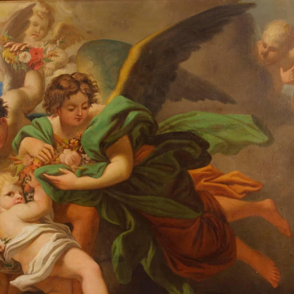 19th Century Italian Painting Depicting Little Angels 4