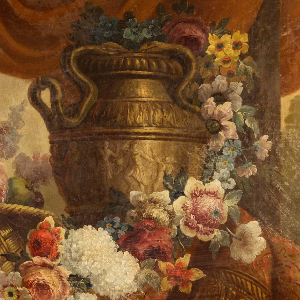 French 19th Century Still Life Painting Oil on Canvas