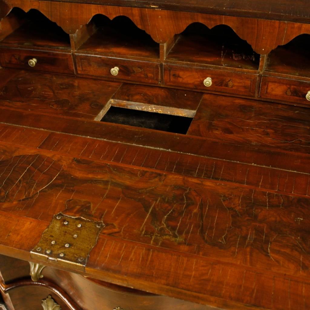 20th Century Bureau in Walnut and Burl Walnut 4