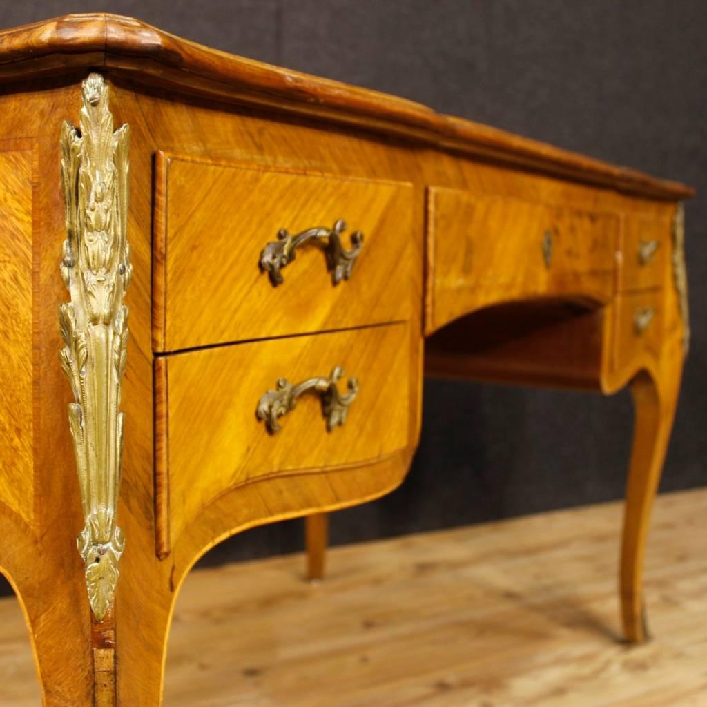 20th Century Inlaid Writing Desk in Louis XV Style 1