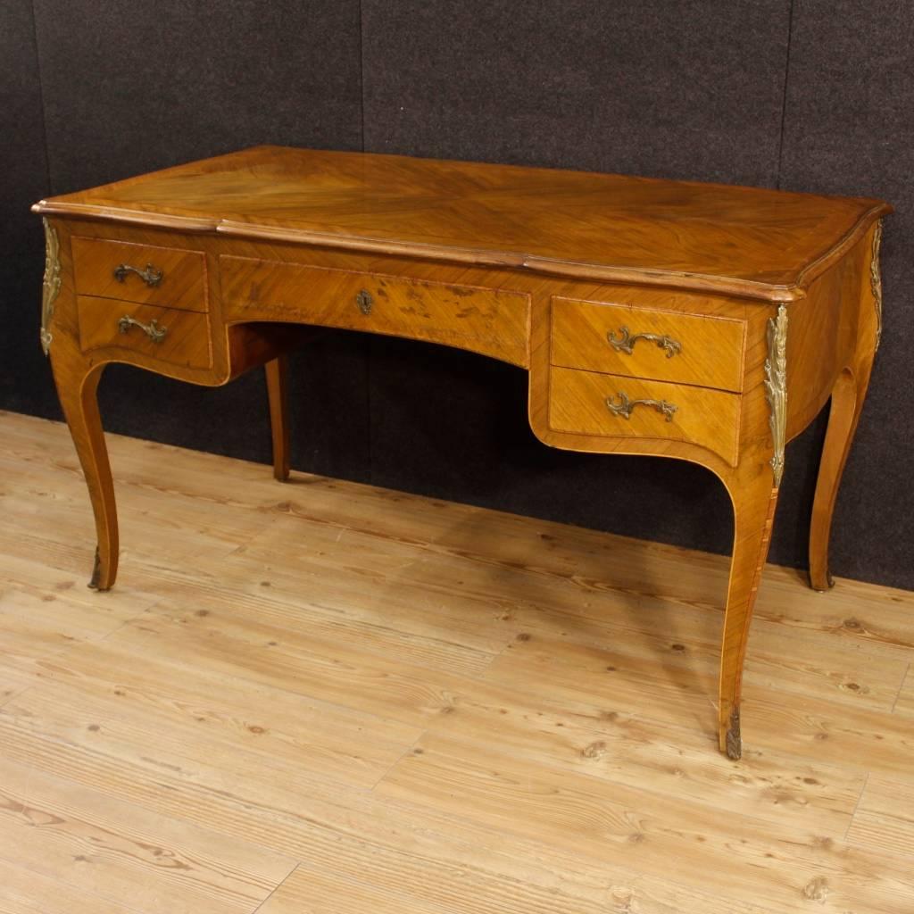 20th Century Inlaid Writing Desk in Louis XV Style 3