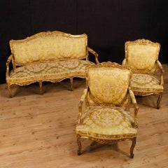 19th Century French Sofa in Giltwood in Louis XV Style