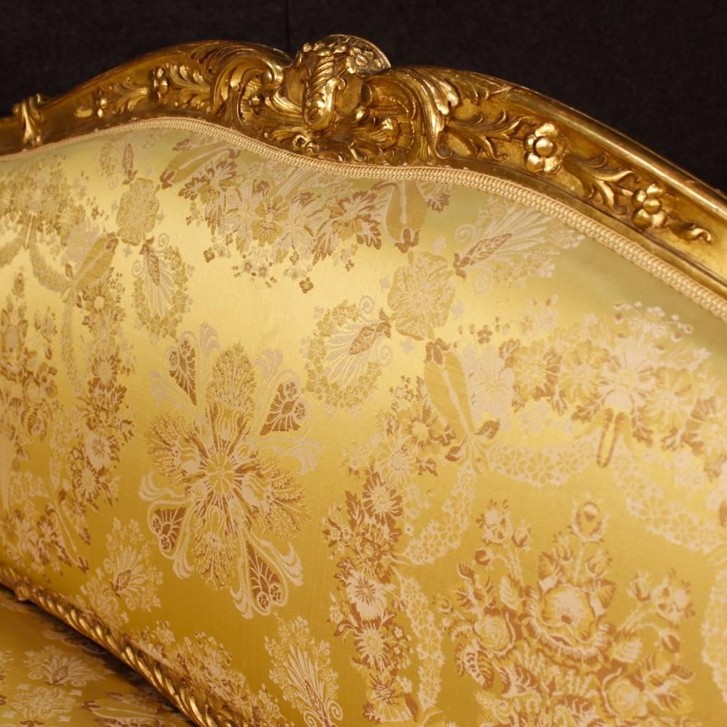 19th Century French Sofa in Giltwood in Louis XV Style 3
