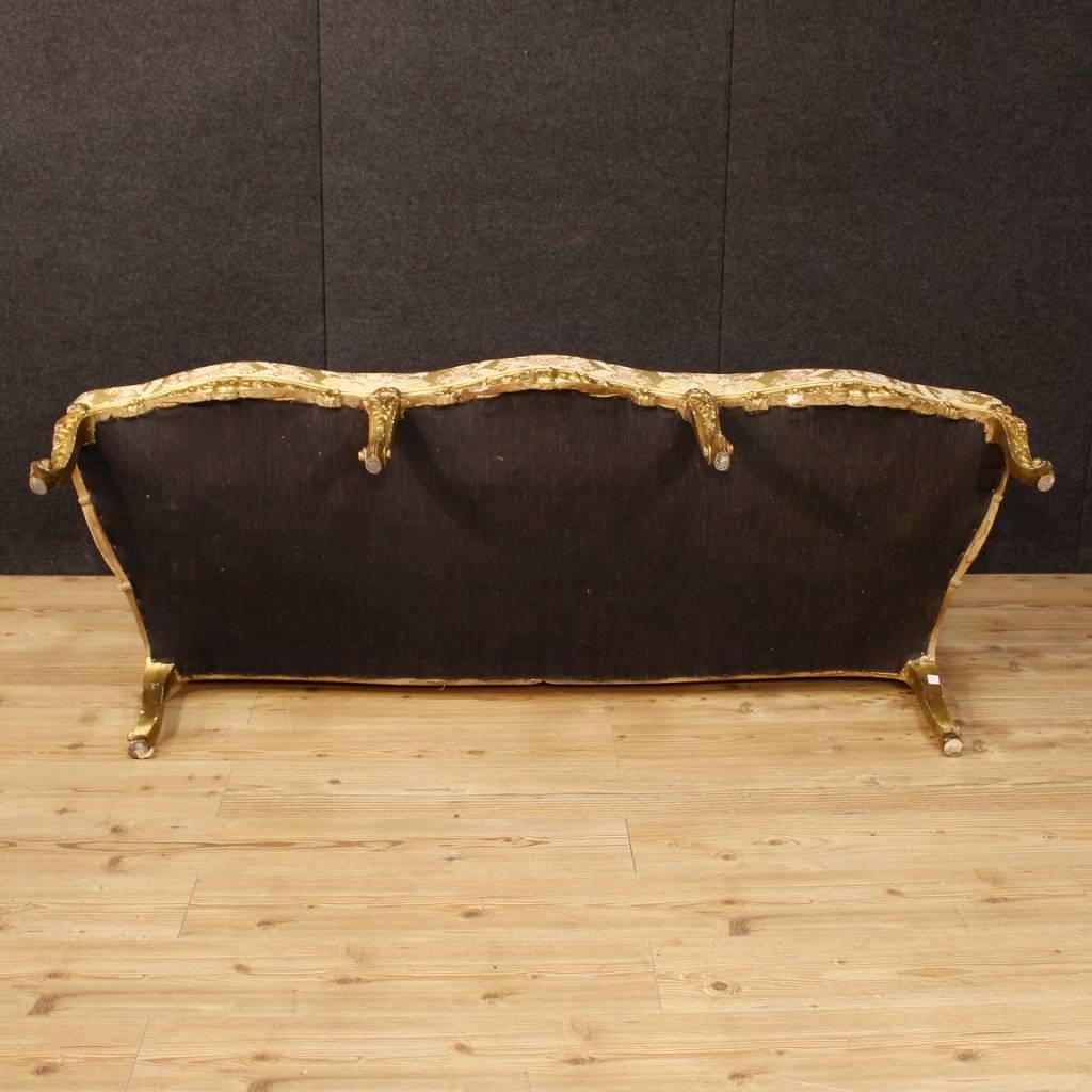 19th Century French Sofa in Giltwood in Louis XV Style 5