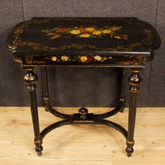 20th Century French Lacquered and Painted Side Table