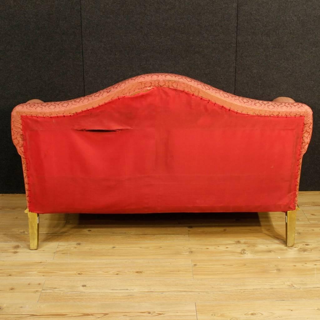 Gilt 20th Century Spanish Sofa in Golden Wood