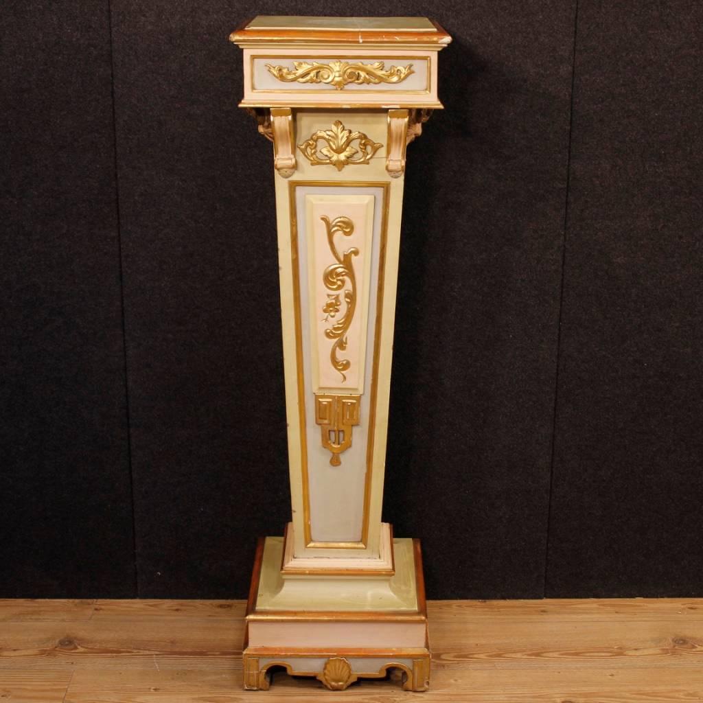 20th Century Italian Lacquered and Golden Column 3