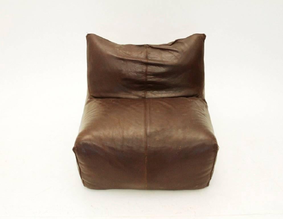 Italian Le Bambole Leather Chair by Mario Bellini for B&B, Italia, 1970s