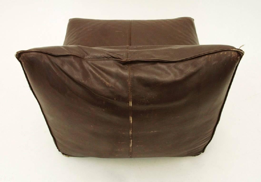 Late 20th Century Le Bambole Leather Chair by Mario Bellini for B&B, Italia, 1970s