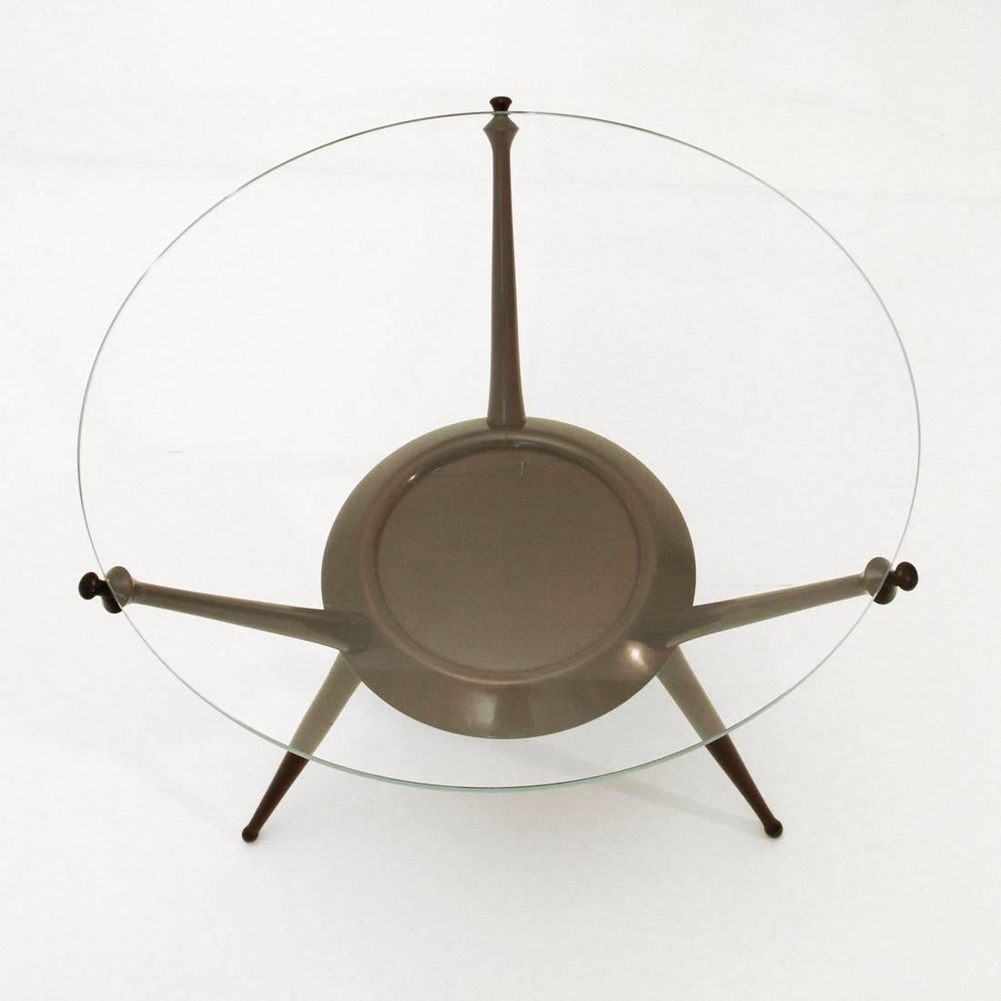 Mid-20th Century Italian Mid-Century Cesare Lacca Round Sofa Table, 1948