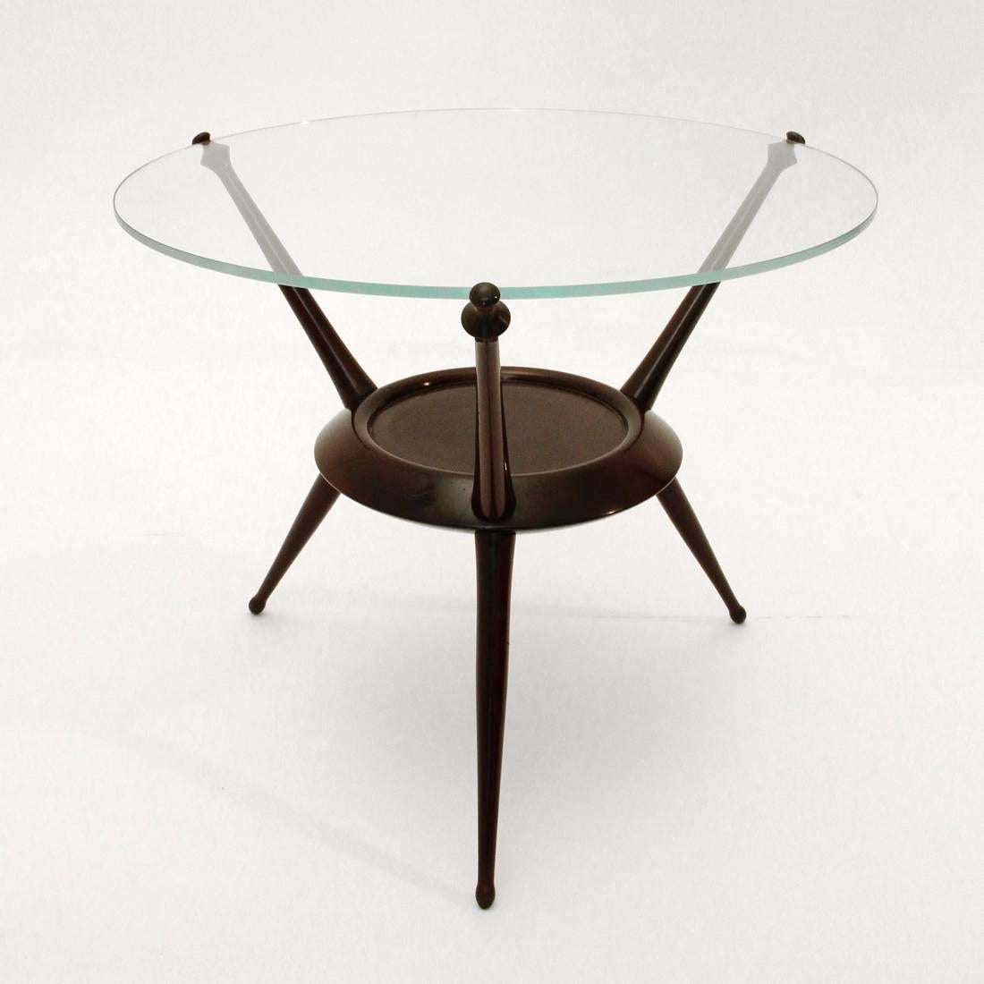 Mid-Century Modern Italian Mid-Century Cesare Lacca Round Sofa Table, 1948