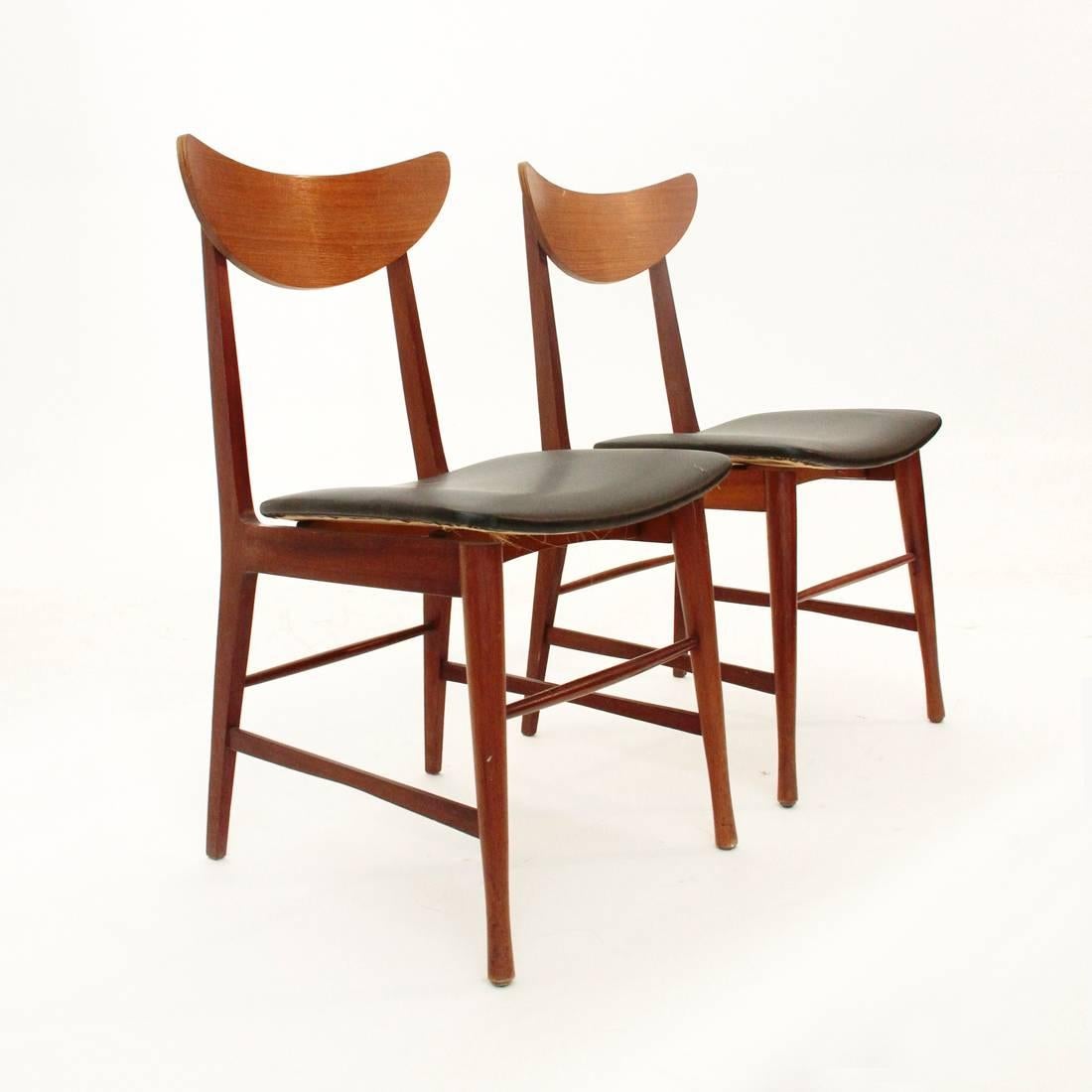 Mid-Century Modern Italian Mid-Century Dining Chairs, 1960s, Set of Two