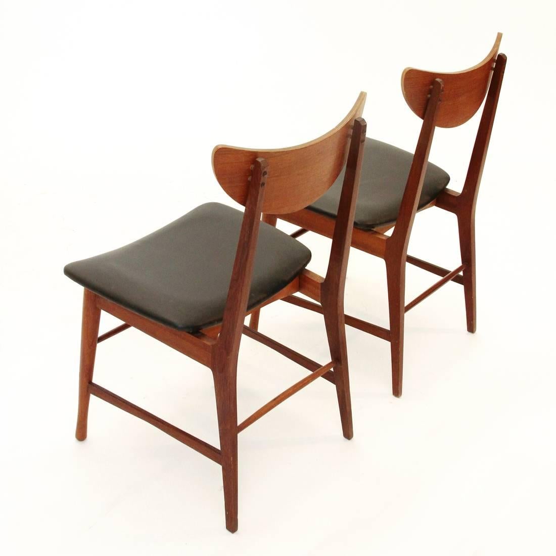 Mid-20th Century Italian Mid-Century Dining Chairs, 1960s, Set of Two