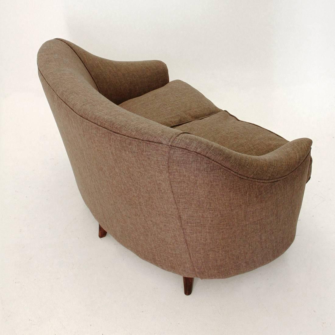Fabric Italian Two-Seat Sofa, 1950s