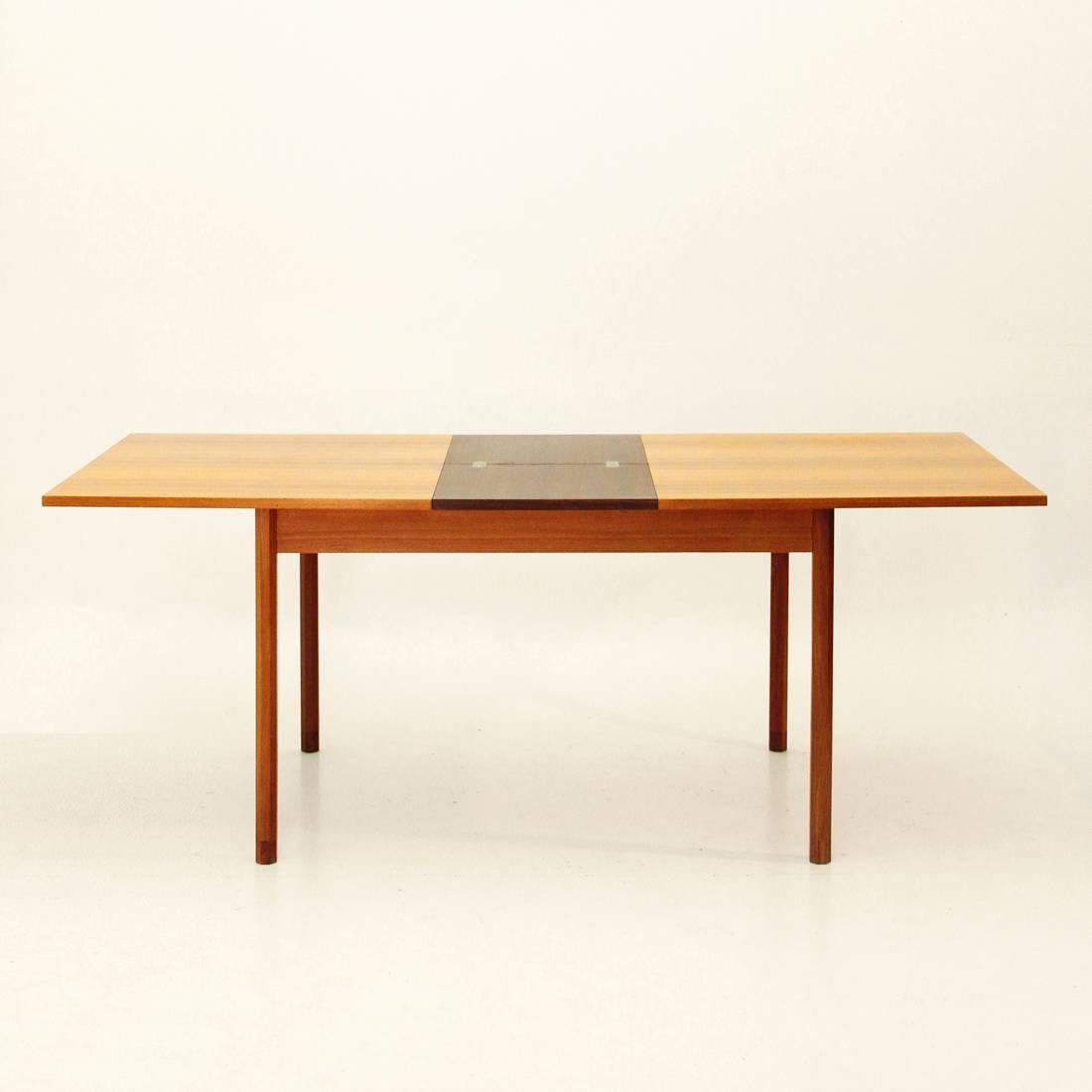 Mid-20th Century Italian Rosewood Extensible Table, 1960s