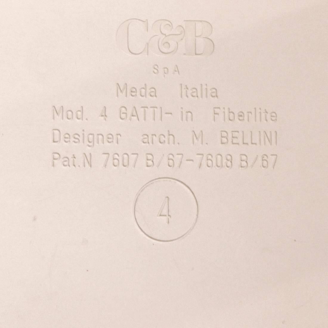 Mid-20th Century Italian Modular Quattro Gatti Fiberglass Coffee Tables by Mario Bellini for C&B