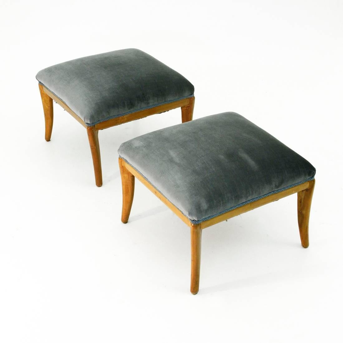 Modernist Poufs, 1950s, Set of Two In Excellent Condition In Savona, IT