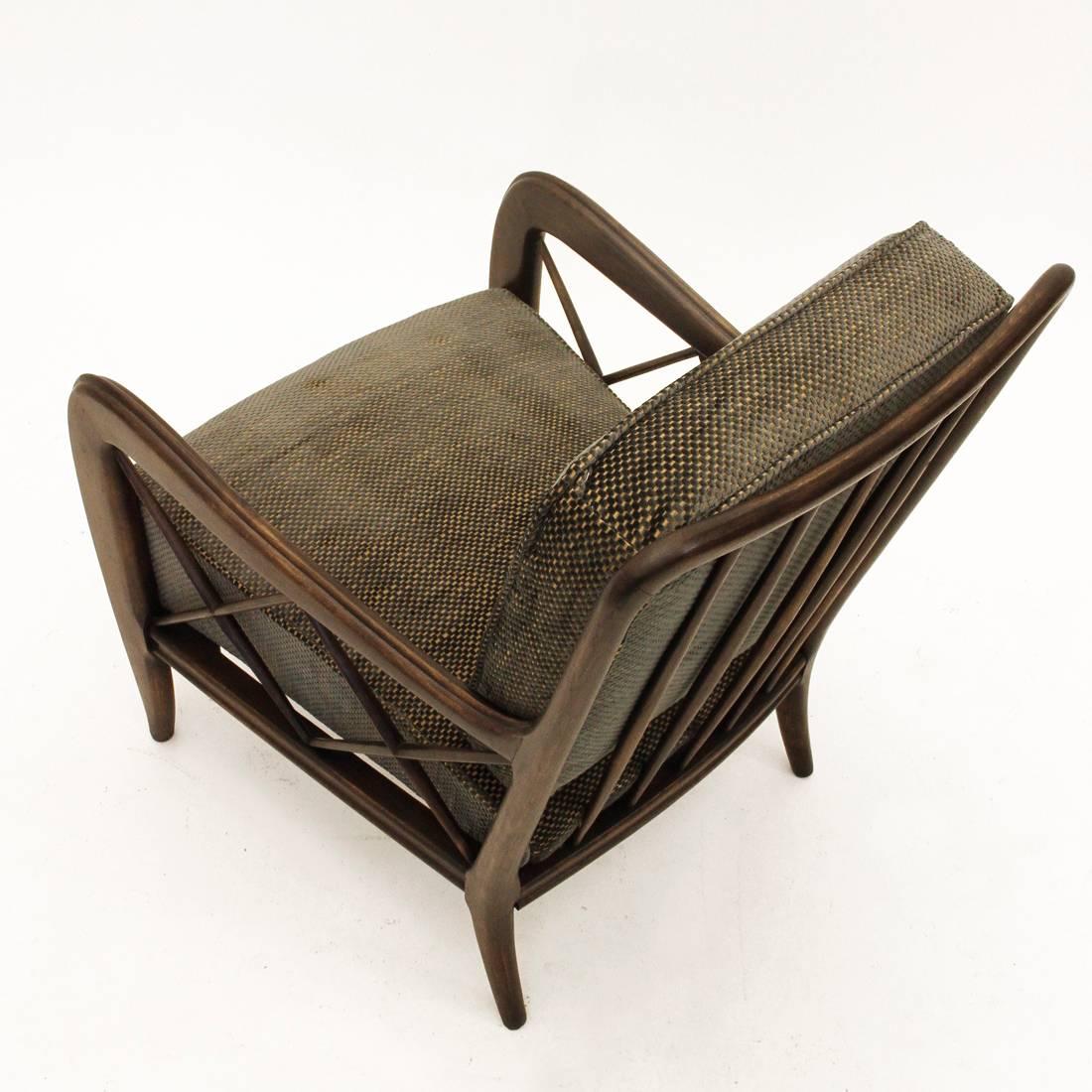 Italian Wooden Armchair by Paolo Buffa, 1940s 1