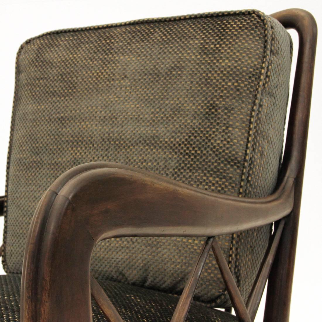 Italian Wooden Armchair by Paolo Buffa, 1940s 2