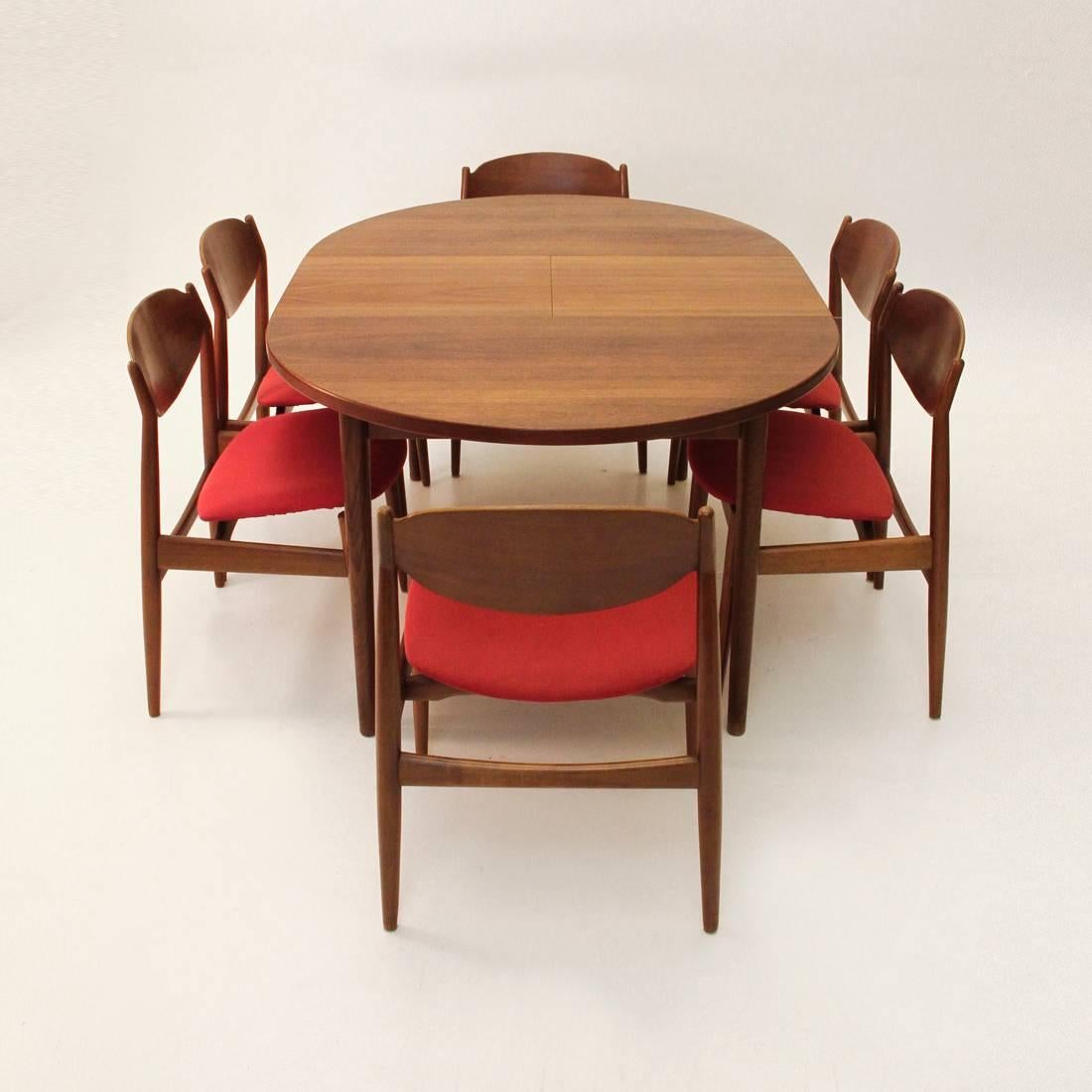 Italian Dining Chairs from ISA Bergamo, 1960s, Set of Six