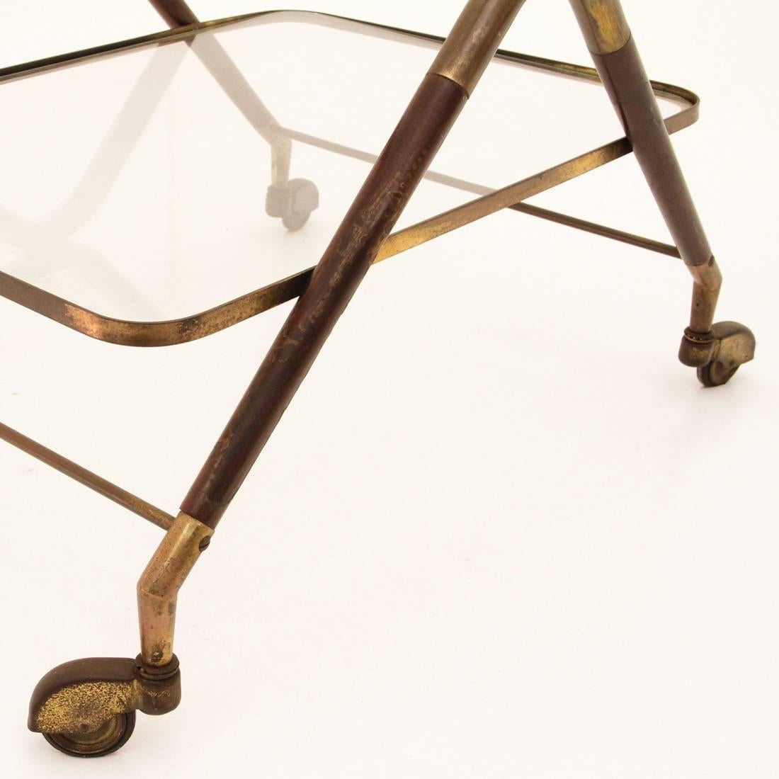 Italian Vintage Bar Cart by Cesare Lacca, 1950s 2
