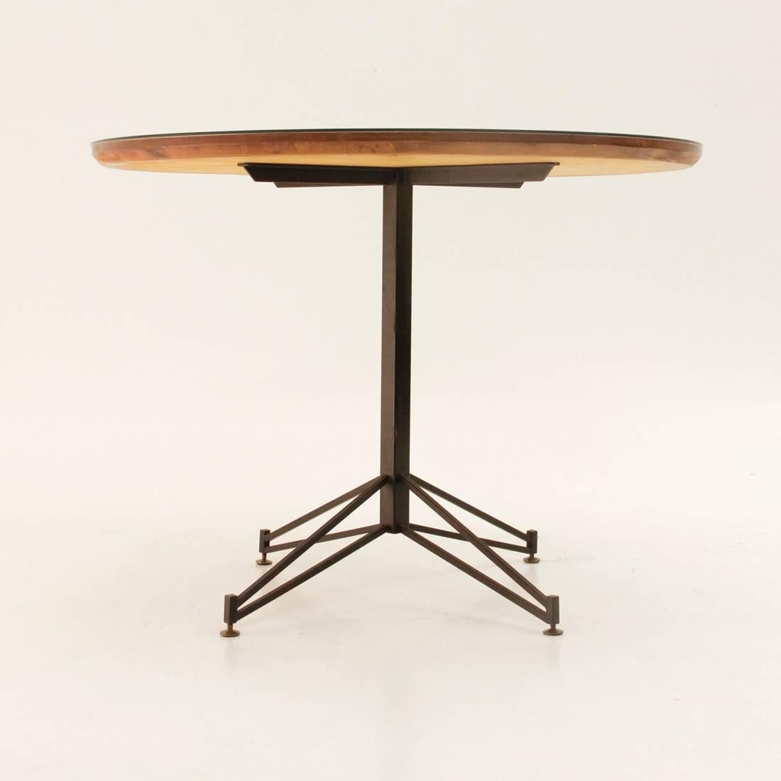 Italian Round Dining Table by Carlo Ratti, 1950s In Good Condition In Savona, IT