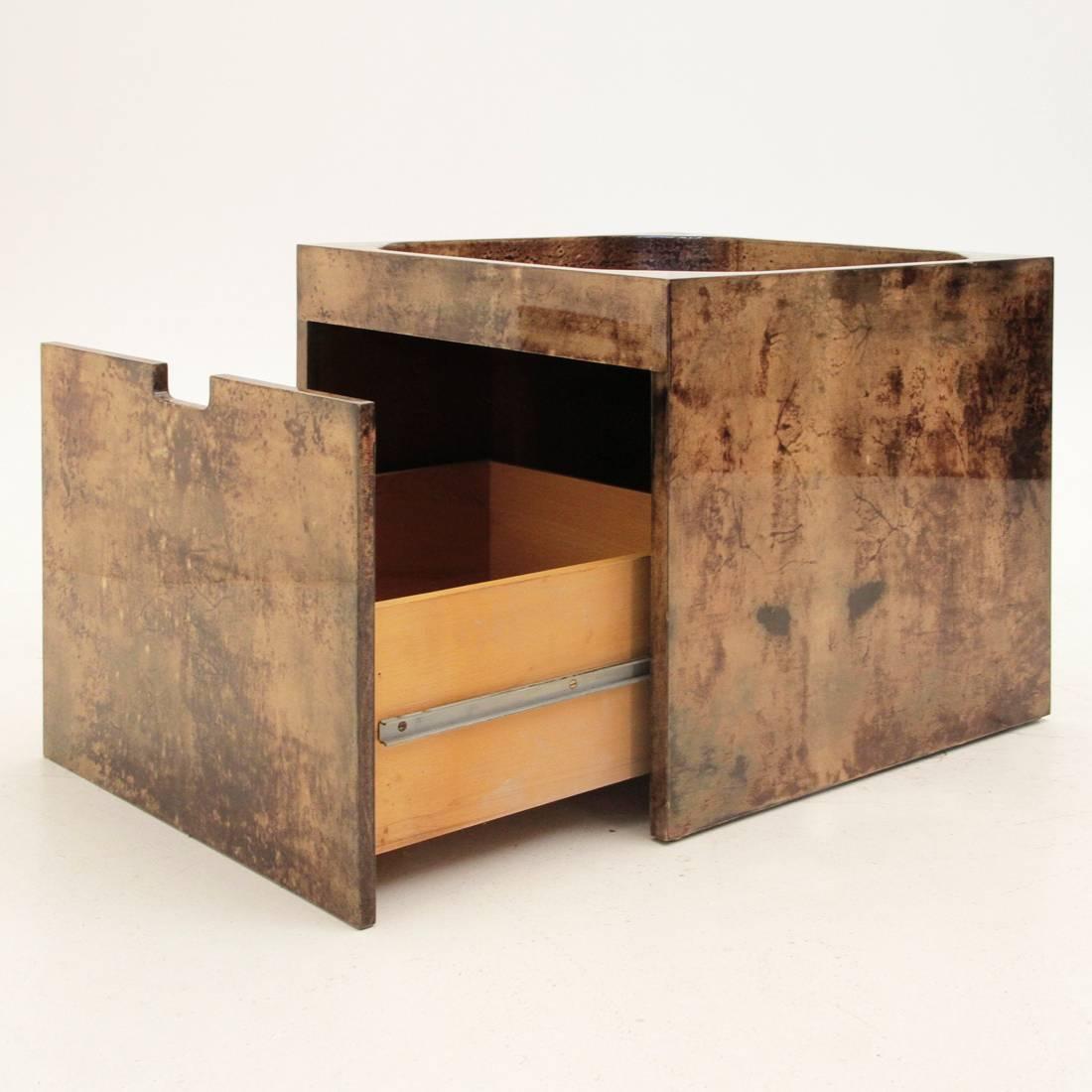 Goat Skin Bar Cabinet by Tura, 1970 In Excellent Condition In Savona, IT