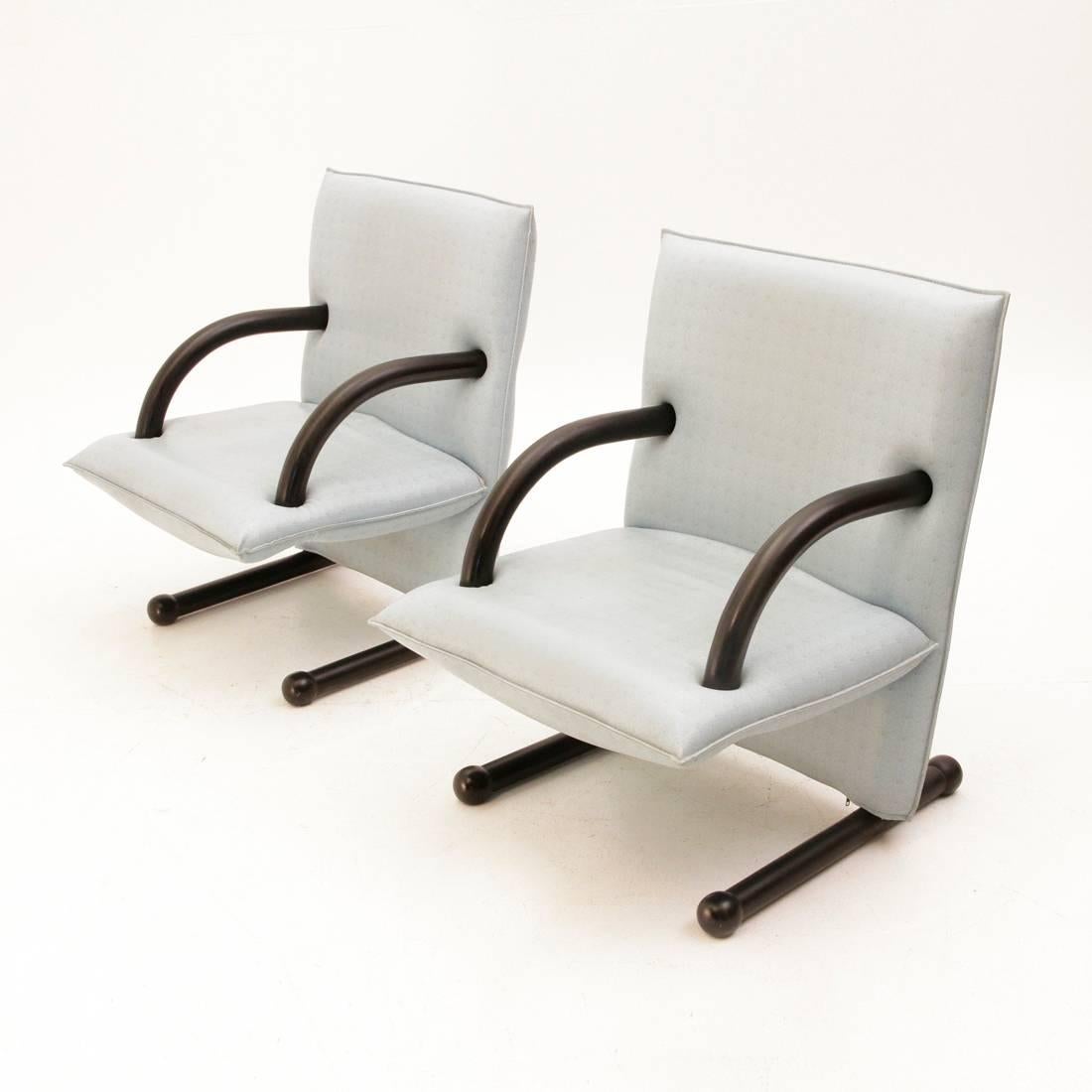 Mid-Century Modern Set of Two Arflex T-Line Chairs, Burchard Vogtherr, 1980s