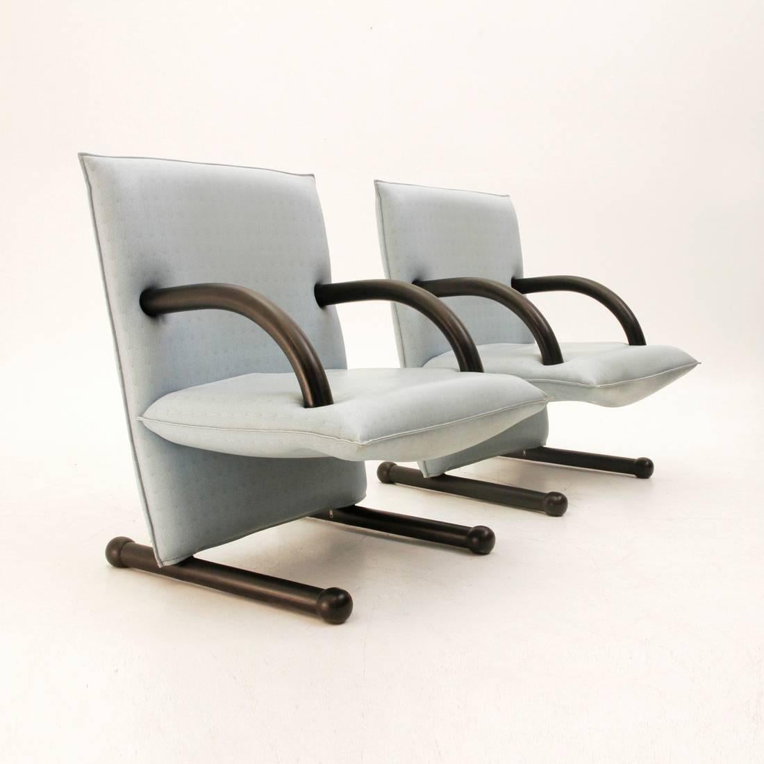 Metal Set of Two Arflex T-Line Chairs, Burchard Vogtherr, 1980s