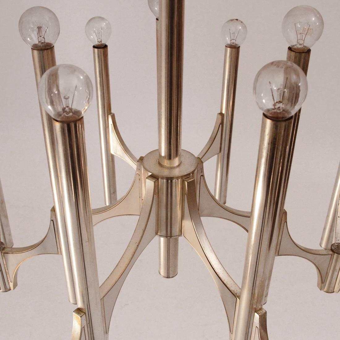 Metal Italian Mid-Century Ceiling Lamp by Sciolari, 1970s