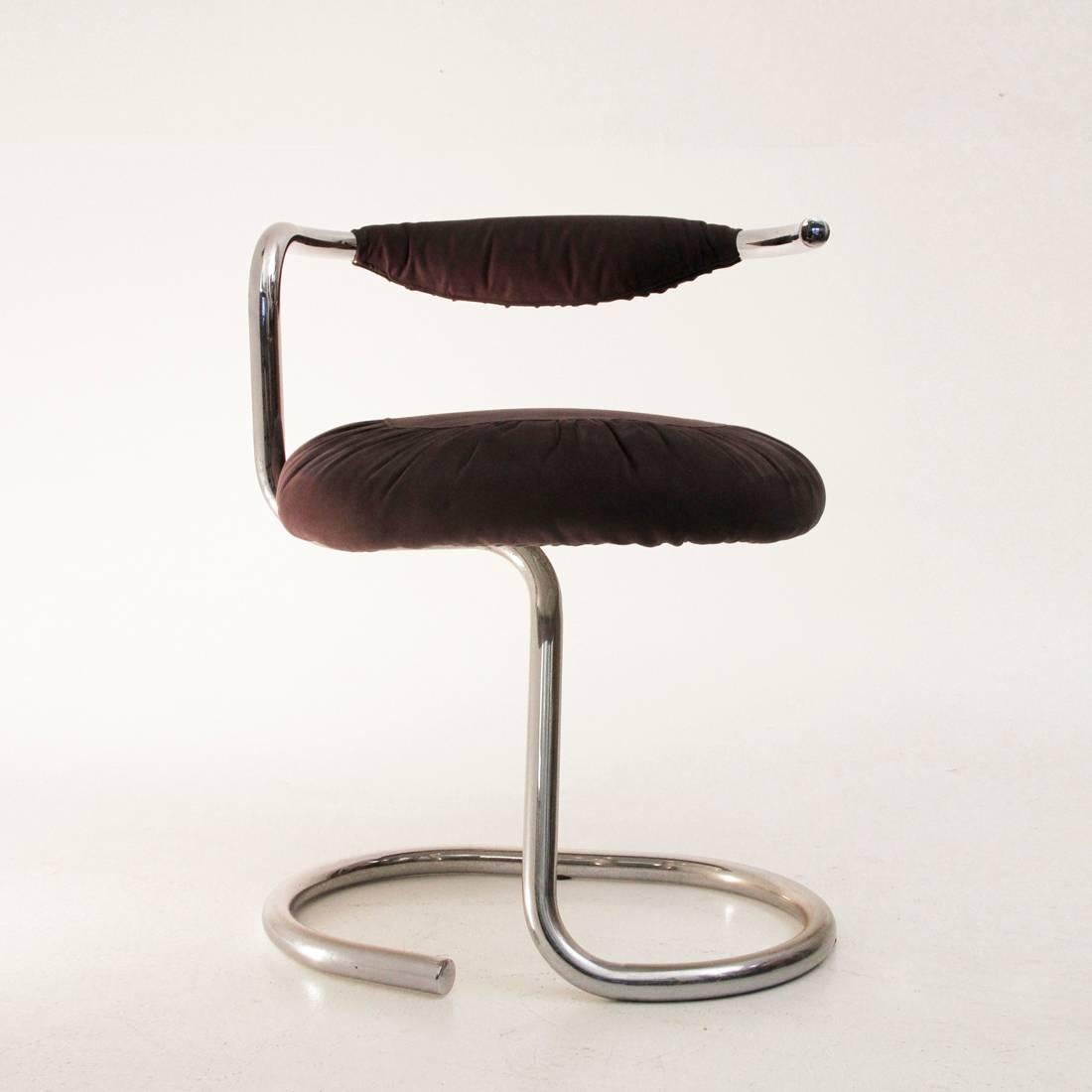 Six Cobra Dining Chair by Giotto Stoppino, 1970s In Excellent Condition In Savona, IT