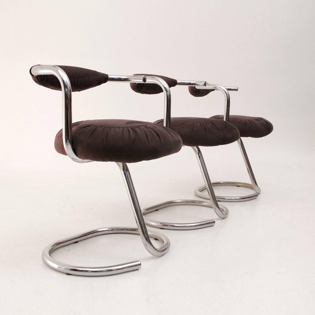Mid-Century Modern Six Cobra Dining Chair by Giotto Stoppino, 1970s