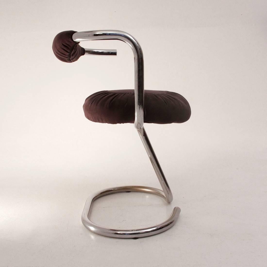 Metal Six Cobra Dining Chair by Giotto Stoppino, 1970s
